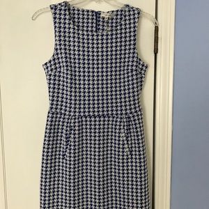 BRAND NEW Tyler Boe blue & white herringbone dress